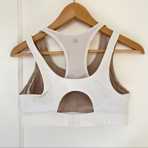 EUC lululemon glide and stride bra in white - Picture 7 of 9